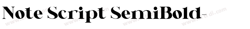 Note Script SemiBold字体转换